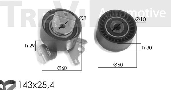 TREVI AUTOMOTIVE paskirstymo diržo komplektas KD1284